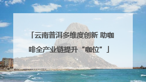 云南普洱多维度创新 助咖啡全产业链提升“咖位”