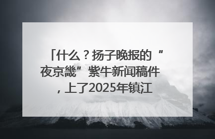 什么？扬子晚报的“夜京畿”紫牛新闻稿件，上了2025年镇江中考模拟卷！