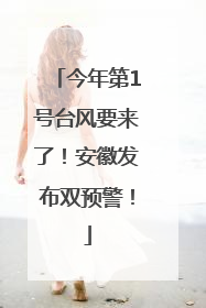 今年第1号台风要来了！安徽发布双预警！