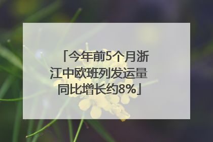 今年前5个月浙江中欧班列发运量同比增长约8%