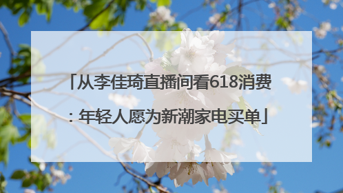 从李佳琦直播间看618消费：年轻人愿为新潮家电买单