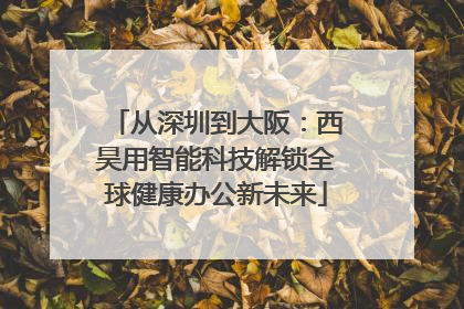 从深圳到大阪：西昊用智能科技解锁全球健康办公新未来