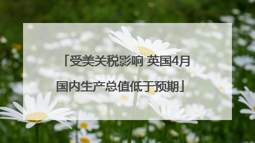 受美关税影响 英国4月国内生产总值低于预期