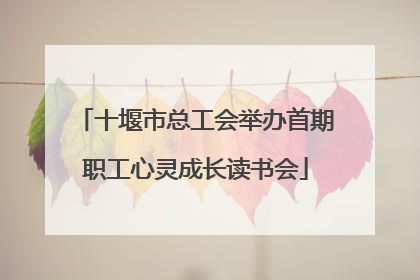 十堰市总工会举办首期职工心灵成长读书会