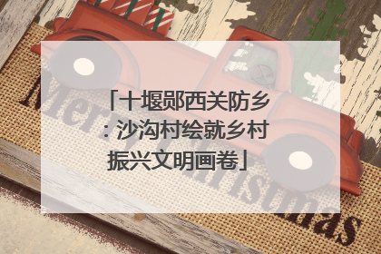 十堰郧西关防乡：沙沟村绘就乡村振兴文明画卷