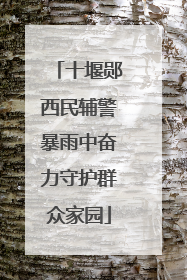 十堰郧西民辅警暴雨中奋力守护群众家园