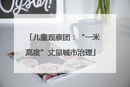 儿童观察团：“一米高度”丈量城市治理