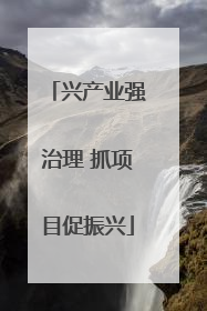 兴产业强治理 抓项目促振兴