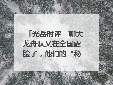 光岳时评｜聊大龙舟队又在全国露脸了，他们的“秘密”训练基地不是秘密！