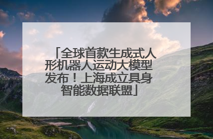 全球首款生成式人形机器人运动大模型发布！上海成立具身智能数据联盟