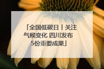 全国低碳日丨关注气候变化 四川发布5份重要成果