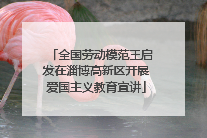 全国劳动模范王启发在淄博高新区开展爱国主义教育宣讲