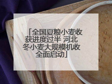 全国夏粮小麦收获进度过半 河北冬小麦大规模机收全面启动