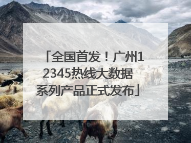 全国首发！广州12345热线大数据系列产品正式发布