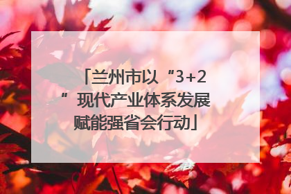 兰州市以“3+2”现代产业体系发展赋能强省会行动