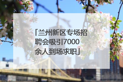 兰州新区专场招聘会吸引7000余人到场求职