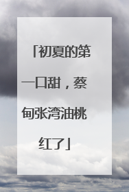 初夏的第一口甜，蔡甸张湾油桃红了