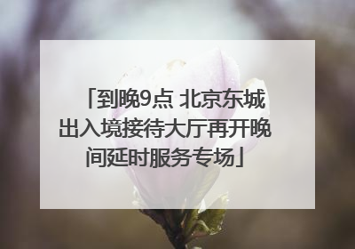 到晚9点 北京东城出入境接待大厅再开晚间延时服务专场