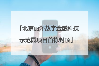 北京丽泽数字金融科技示范园项目首栋封顶