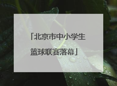 北京市中小学生篮球联赛落幕