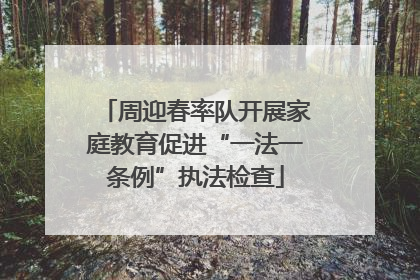 周迎春率队开展家庭教育促进“一法一条例”执法检查