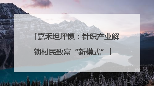 嘉禾坦坪镇：针织产业解锁村民致富“新模式”