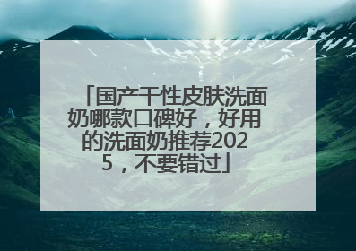 国产干性皮肤洗面奶哪款口碑好，好用的洗面奶推荐2025，不要错过