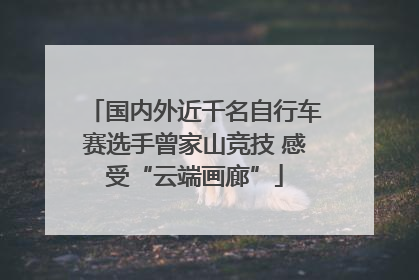 国内外近千名自行车赛选手曾家山竞技 感受“云端画廊”
