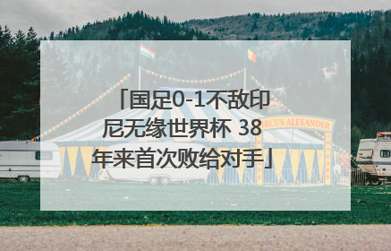 国足0-1不敌印尼无缘世界杯 38年来首次败给对手