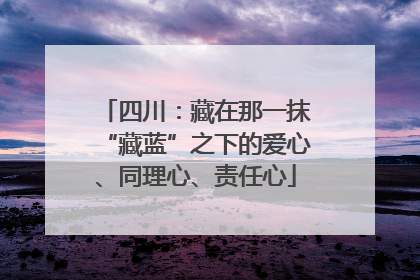 四川：藏在那一抹“藏蓝”之下的爱心、同理心、责任心