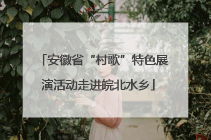 安徽省“村歌”特色展演活动走进皖北水乡