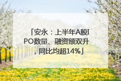 安永：上半年A股IPO数量、融资额双升，同比均超14%
