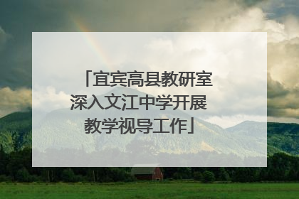 宜宾高县教研室深入文江中学开展教学视导工作