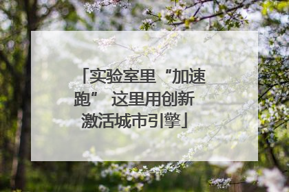 实验室里“加速跑” 这里用创新激活城市引擎