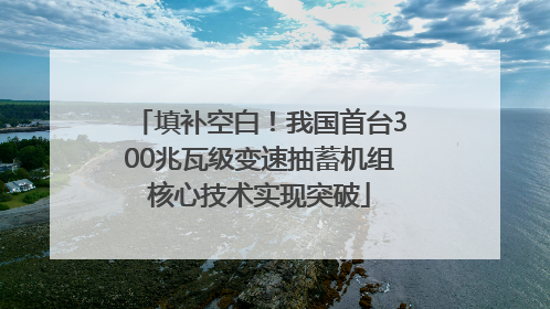 填补空白！我国首台300兆瓦级变速抽蓄机组核心技术实现突破