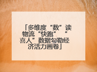多维度“数”读物流“快跑” “喜人”数据勾勒经济活力画卷