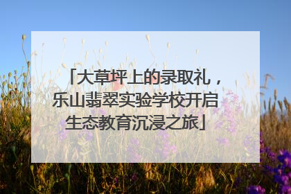 大草坪上的录取礼，乐山翡翠实验学校开启生态教育沉浸之旅