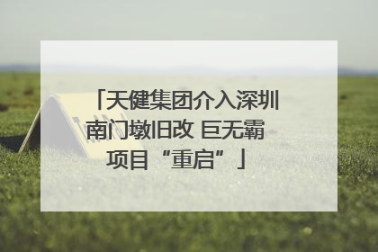 天健集团介入深圳南门墩旧改 巨无霸项目“重启”