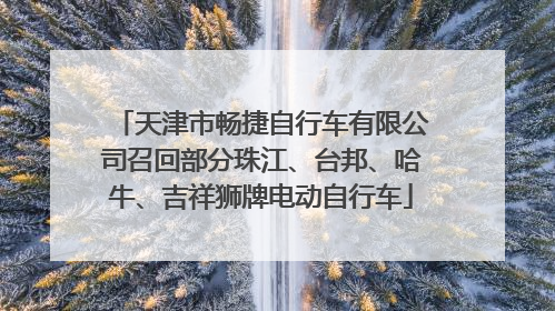 天津市畅捷自行车有限公司召回部分珠江、台邦、哈牛、吉祥狮牌电动自行车
