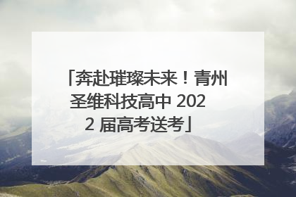 奔赴璀璨未来！青州圣维科技高中 2022 届高考送考