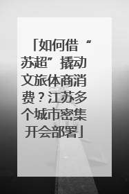 如何借“苏超”撬动文旅体商消费？江苏多个城市密集开会部署