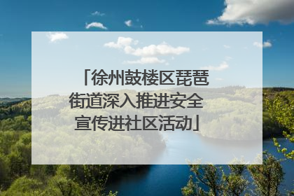 徐州鼓楼区琵琶街道深入推进安全宣传进社区活动
