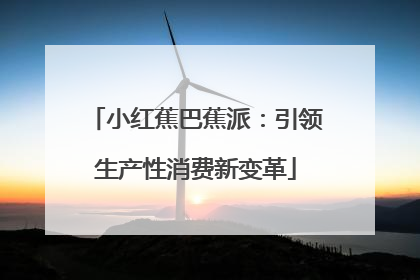小红蕉巴蕉派：引领生产性消费新变革