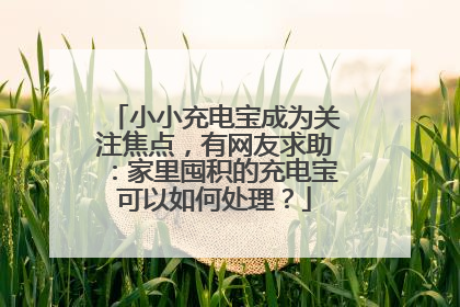 小小充电宝成为关注焦点，有网友求助：家里囤积的充电宝可以如何处理？