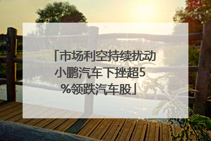 市场利空持续扰动 小鹏汽车下挫超5%领跌汽车股