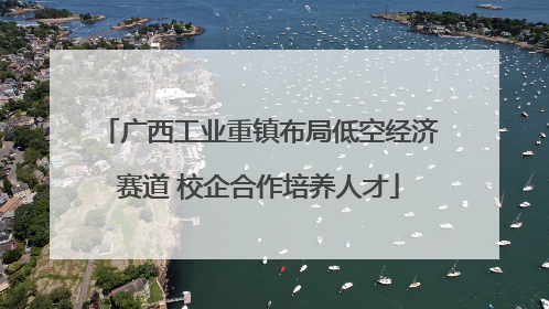 广西工业重镇布局低空经济赛道 校企合作培养人才