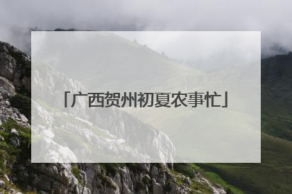 广西贺州初夏农事忙
