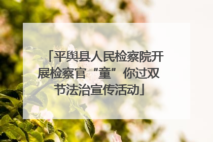 平舆县人民检察院开展检察官“童”你过双节法治宣传活动