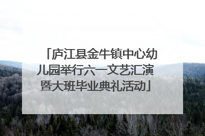 庐江县金牛镇中心幼儿园举行六一文艺汇演暨大班毕业典礼活动