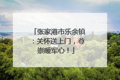 张家港市乐余镇：关怀送上门，尊崇暖军心！